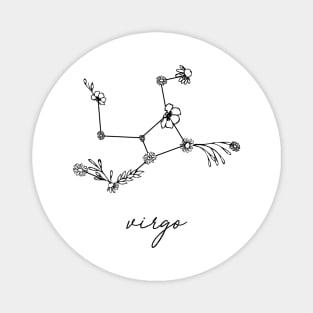 Virgo Zodiac Wildflower Constellation Magnet